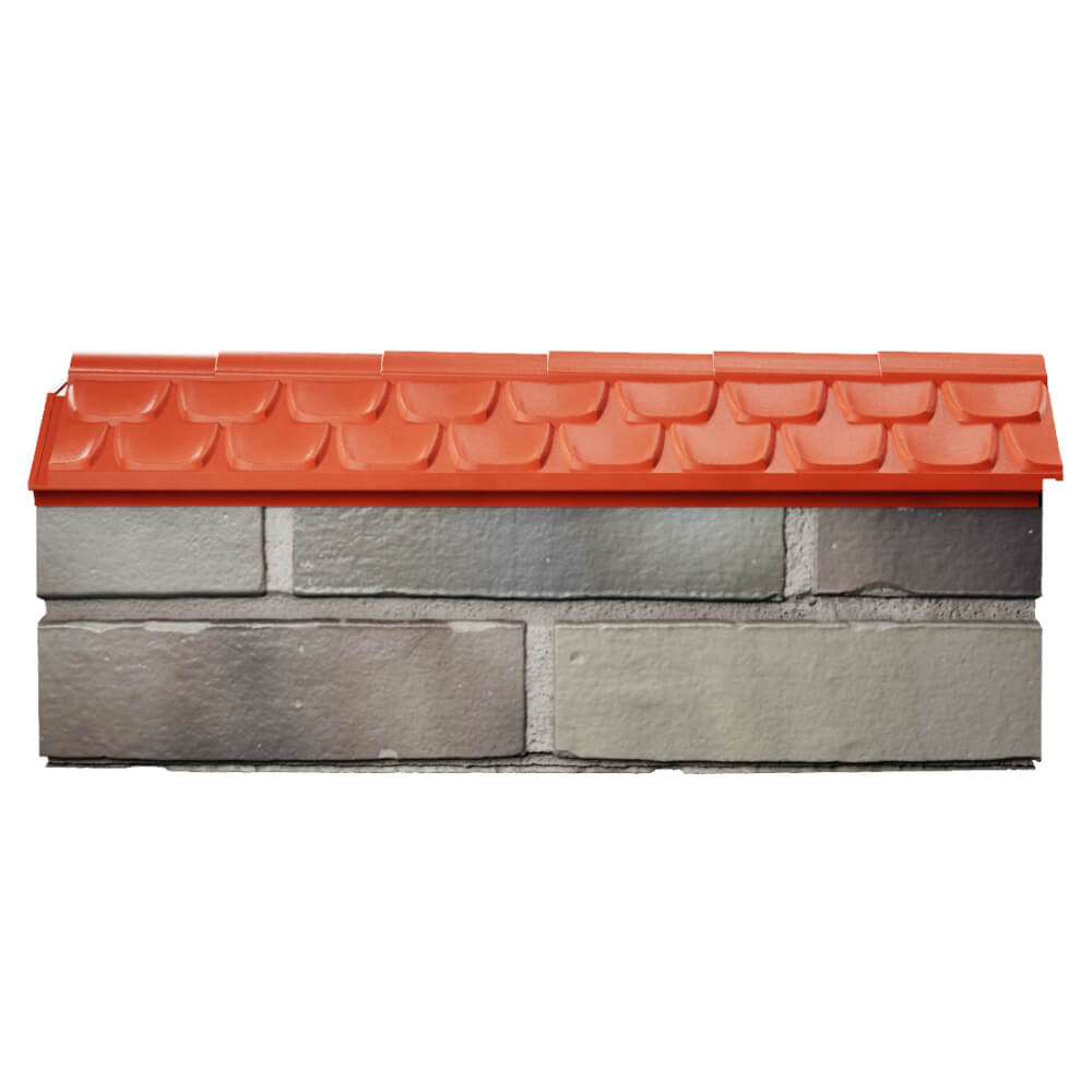 Парапет Zking Эльбрус Красный с посадкой на 0.5 кирпича (130мм) в Твери фото