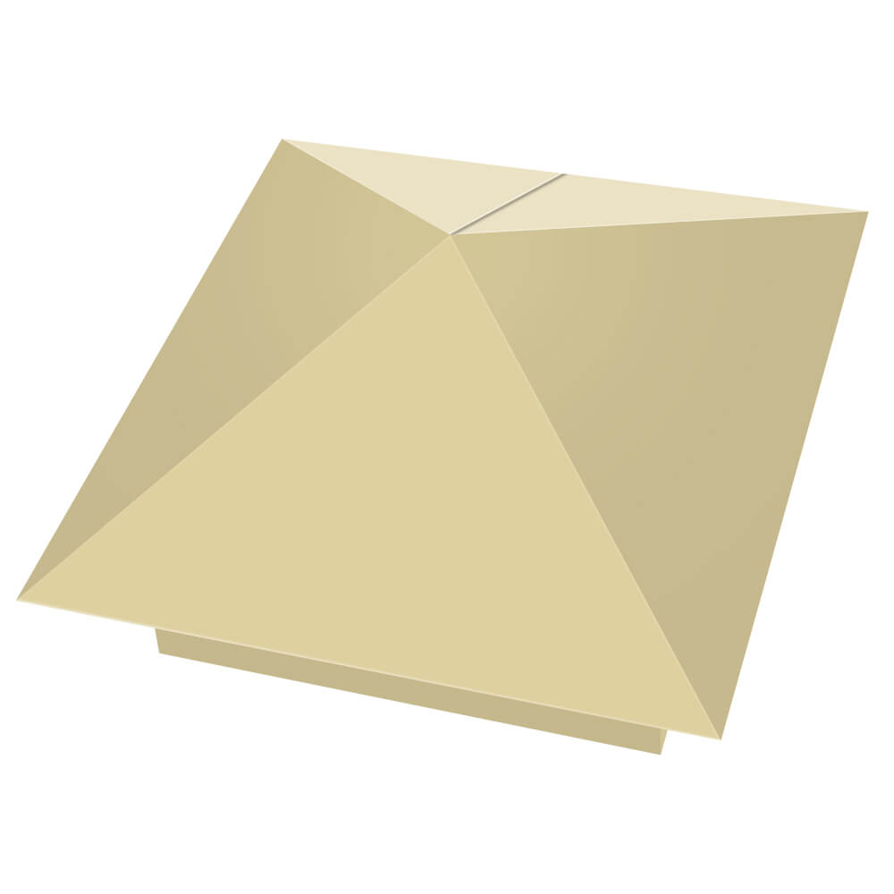 Колпак металлический 400х400мм RAL1014 Бежевый заборный Тверь фото