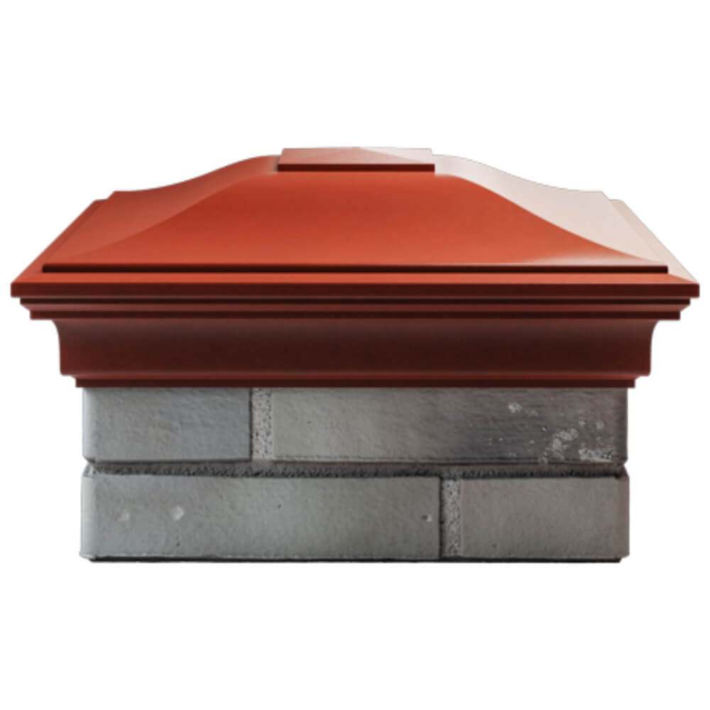 Колпак Zking Монблан Красный на столб 1.5х1.5 кирпича (385х385мм) Тверь фото