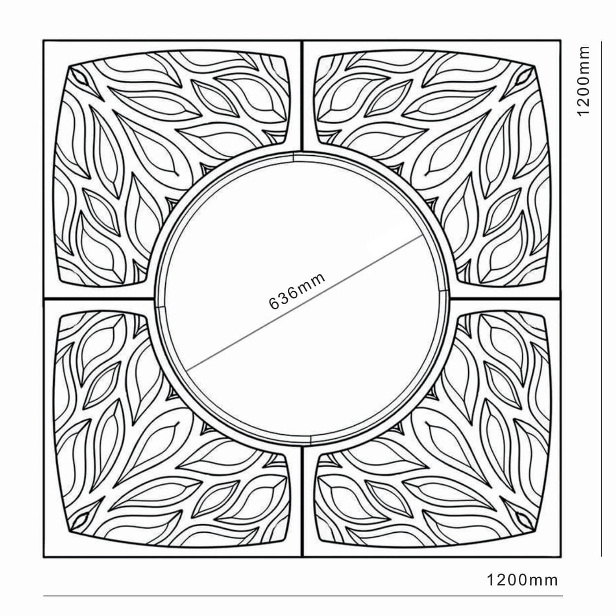 Приствольная решетка для дерева ZKING CRUST 1.2х1.2м Черная в Твери фото