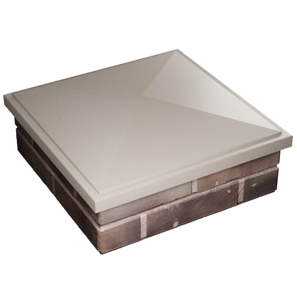 Колпак Zking БонаМоно Бежевый на столб 2х2 кирпича (515х515, 530х530мм) в Твери фото