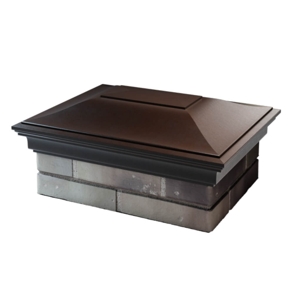 Колпак Zking Монблан Коричневый на столб 2х1.5 кирпича (515х385мм) в Твери фото