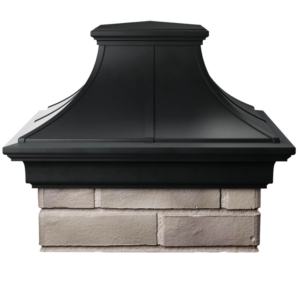 Колпак Zking Монблан Премиум Черный на столб 1.5х1.5 кирпича (385х385мм) Тверь фото