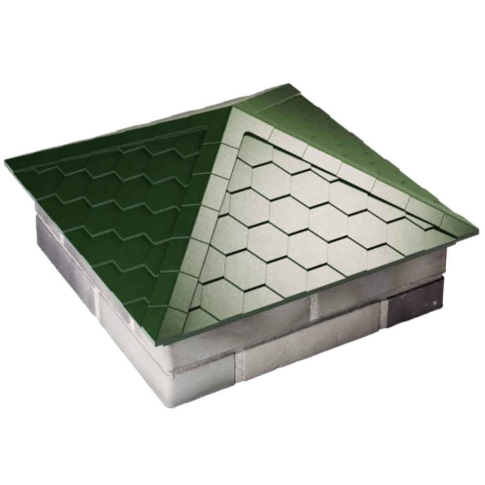 Колпак Zking Эверест Зеленый на столб 2х2 кирпича (535х535мм) Тверь фото