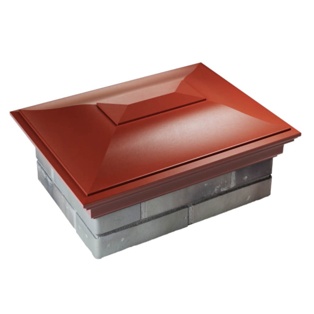 Колпак Zking Монблан Красный на столб 2х1.5 кирпича (515х385мм) Тверь фото