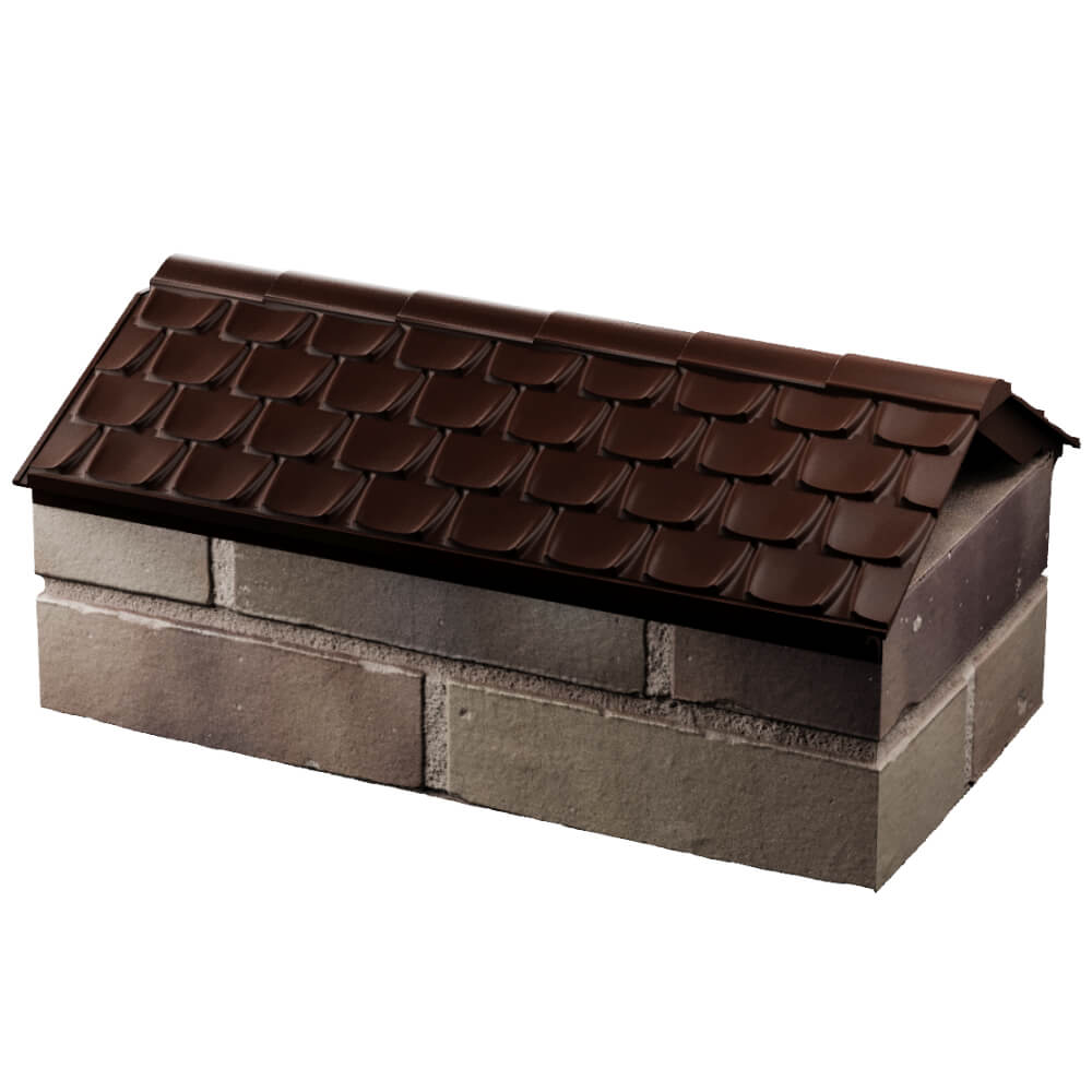 Парапет Zking Эльбрус Коричневый с посадкой на 1 кирпич (255мм) в Твери фото