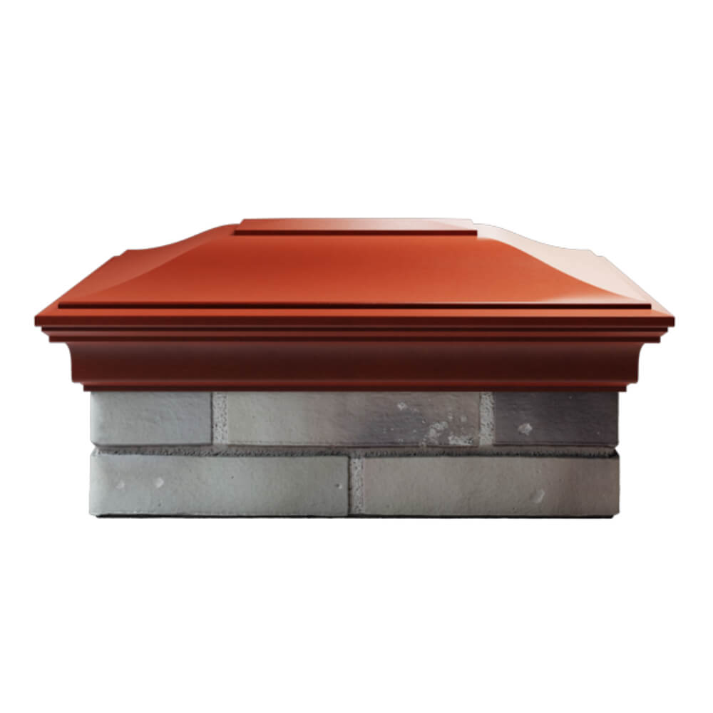 Колпак Zking Монблан Красный на столб 2х1.5 кирпича (515х385мм) в Твери фото