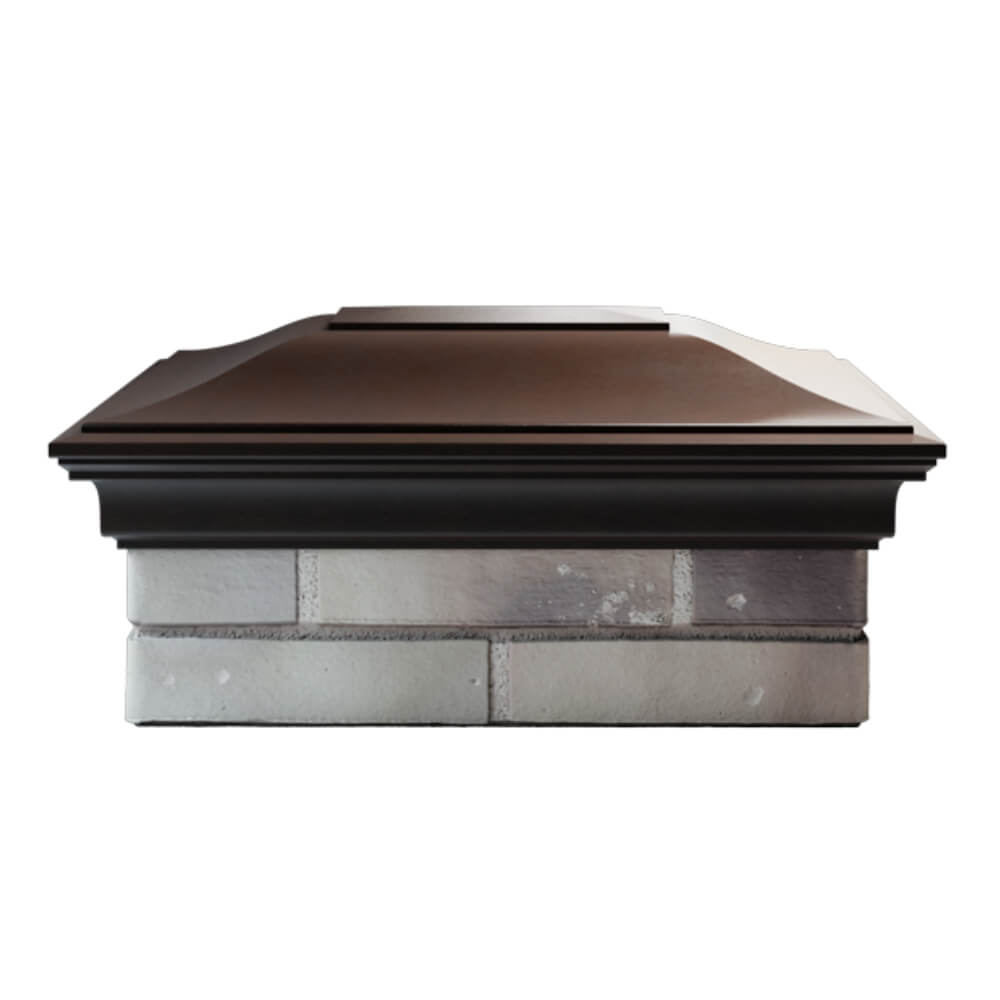 Колпак Zking Монблан Коричневый на столб 2х1.5 кирпича (515х385мм) в Твери фото