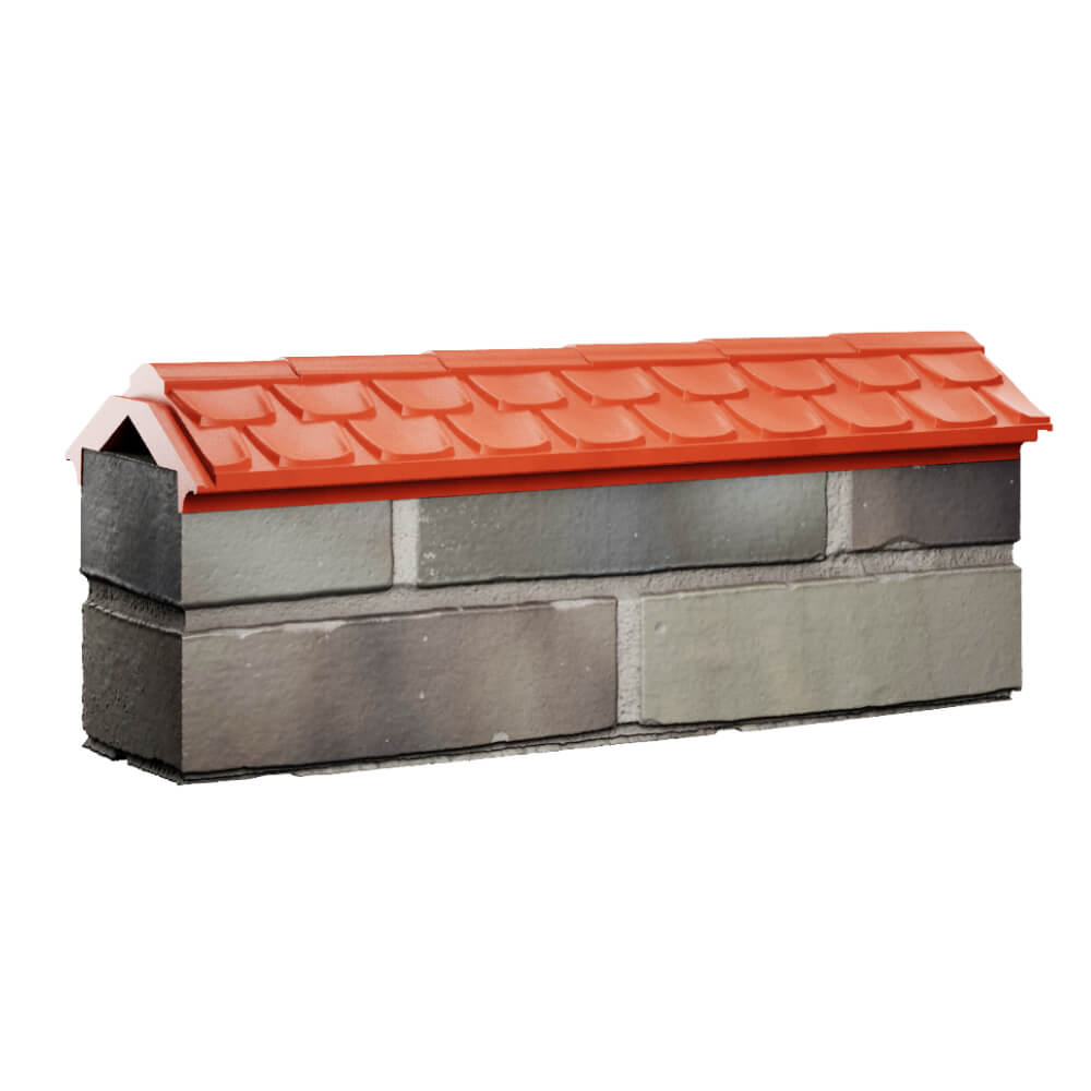 Парапет Zking Эльбрус Красный с посадкой на 0.5 кирпича (130мм) Тверь фото