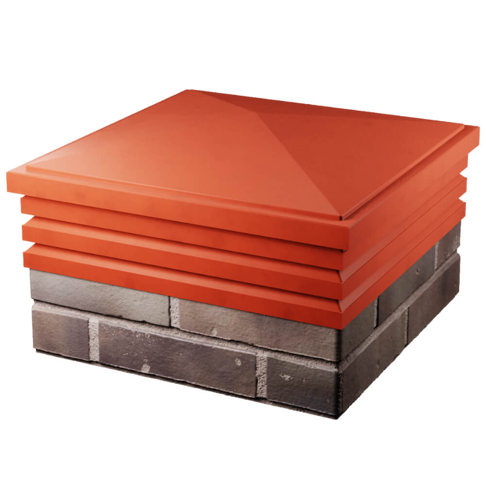 Колпак Zking Бона ХайТек Красный на столб 2х2 кирпича (513х513мм) в Твери фото