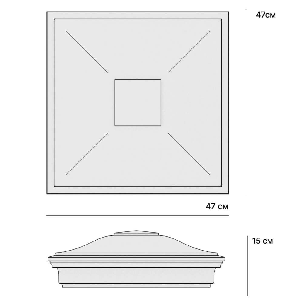 Колпак Zking Монблан Коричневый на столб 1.5х1.5 кирпича (385х385мм) в Твери фото