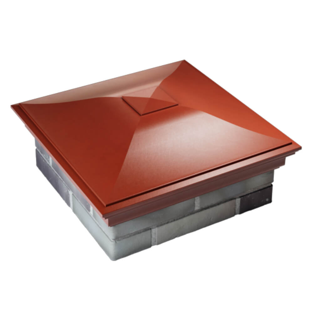 Колпак Zking Монблан Красный на столб 2х2 кирпича (515х515мм) Тверь фото