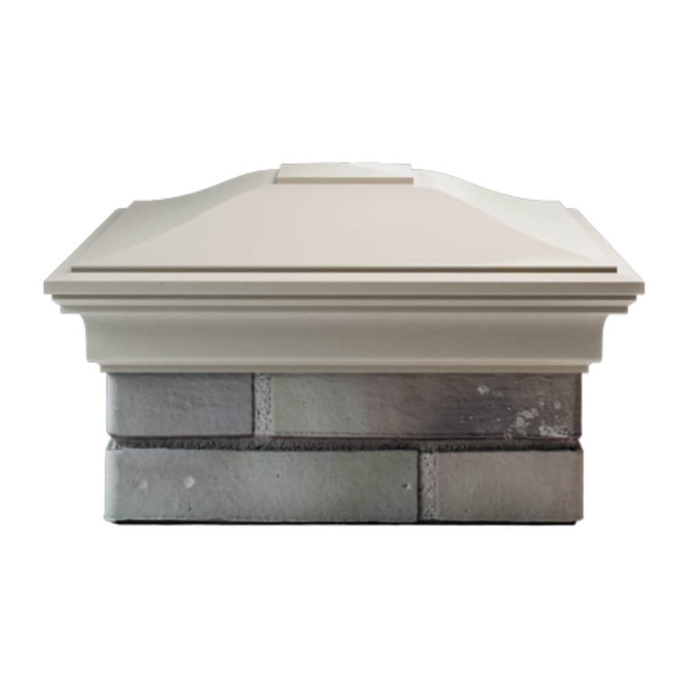 Колпак Zking Монблан Бежевый на столб 1.5х1.5 еврокирпича 0.7НФ (355х355мм) Тверь фото