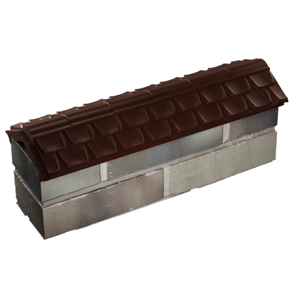 Парапет Zking Эльбрус Коричневый с посадкой на 0.5 кирпича (130мм) в Твери фото