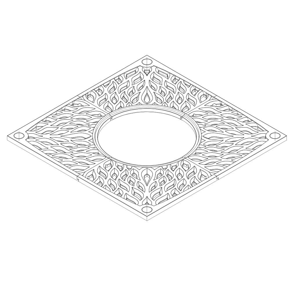 Приствольная решетка для дерева ZKING CRUST 2х2м Черная в Твери фото