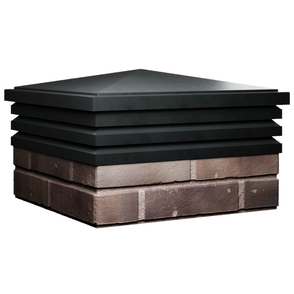 Колпак Zking Бона ХайТек Черный на столб 2х2 кирпича (513х513мм) в Твери фото