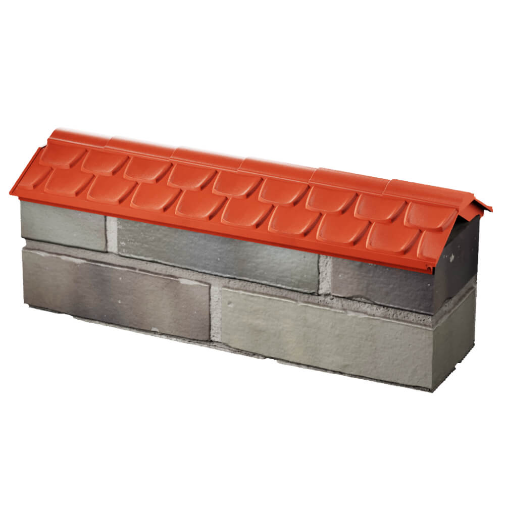 Парапет Zking Эльбрус Красный с посадкой на 0.5 кирпича (130мм) в Твери фото