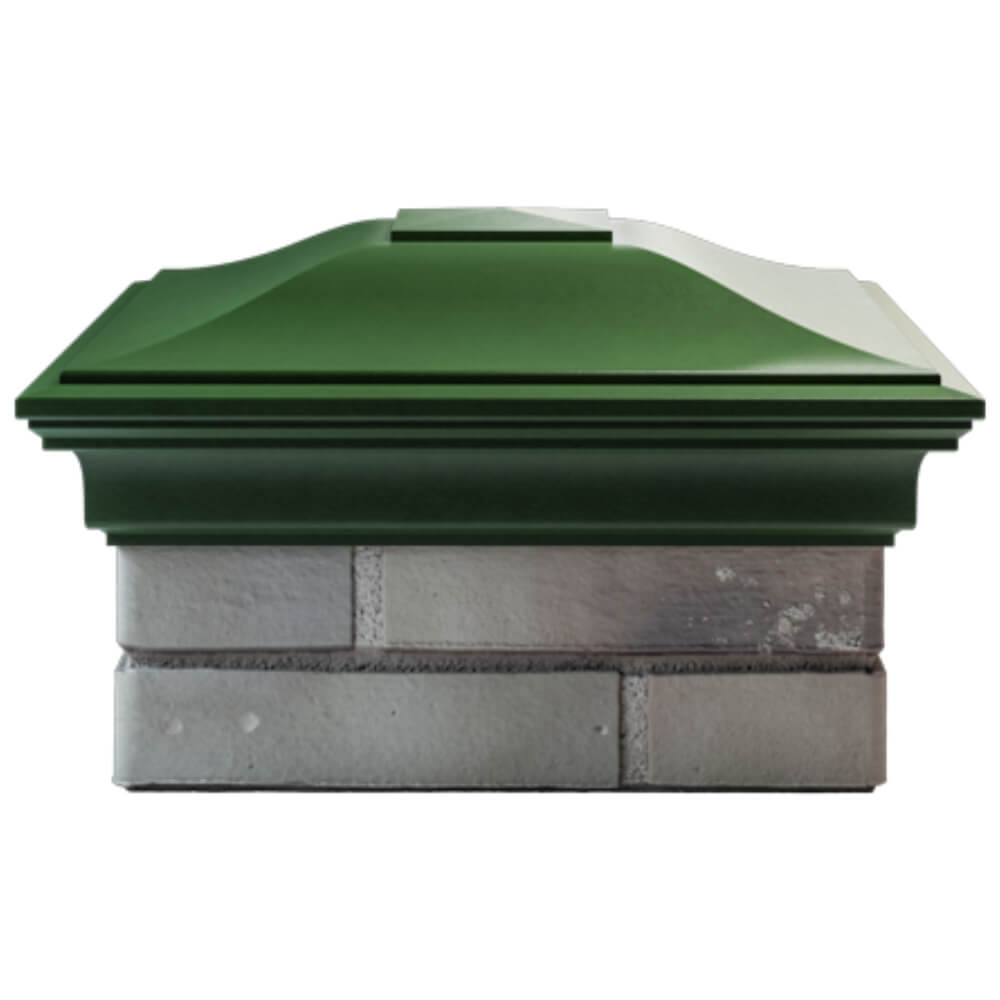 Колпак Zking Монблан Зеленый на столб 1.5х1.5 кирпича (385х385мм) Тверь фото