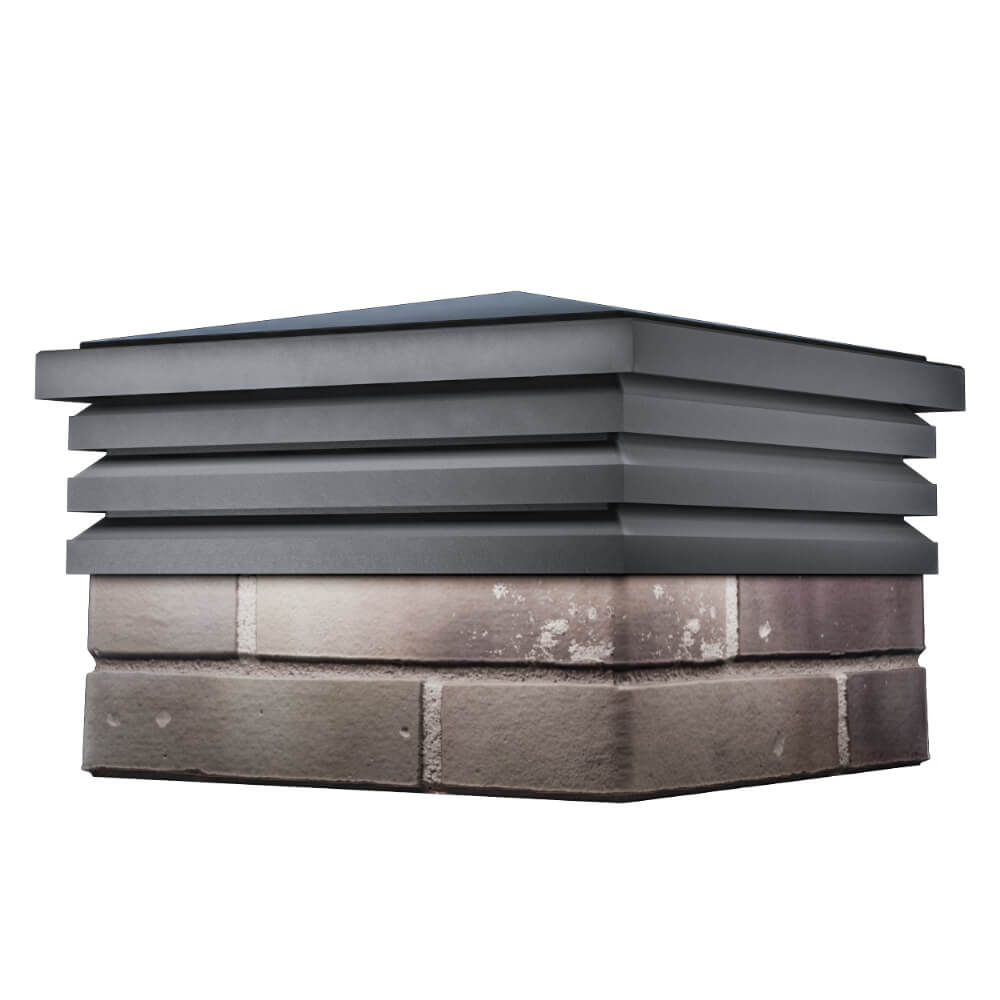 Колпак Zking Бона ХайТек Серый на столб 1.5х1.5 кирпича (385х385мм) в Твери фото