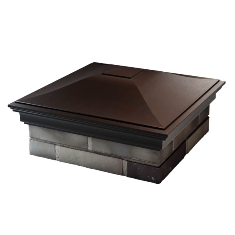 Колпак Zking Монблан Коричневый на столб 2х2 кирпича (515х515мм) в Твери фото