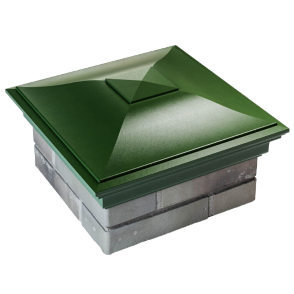 Колпак Zking Монблан Зеленый на столб 1.5х1.5 кирпича (385х385мм) в Твери фото