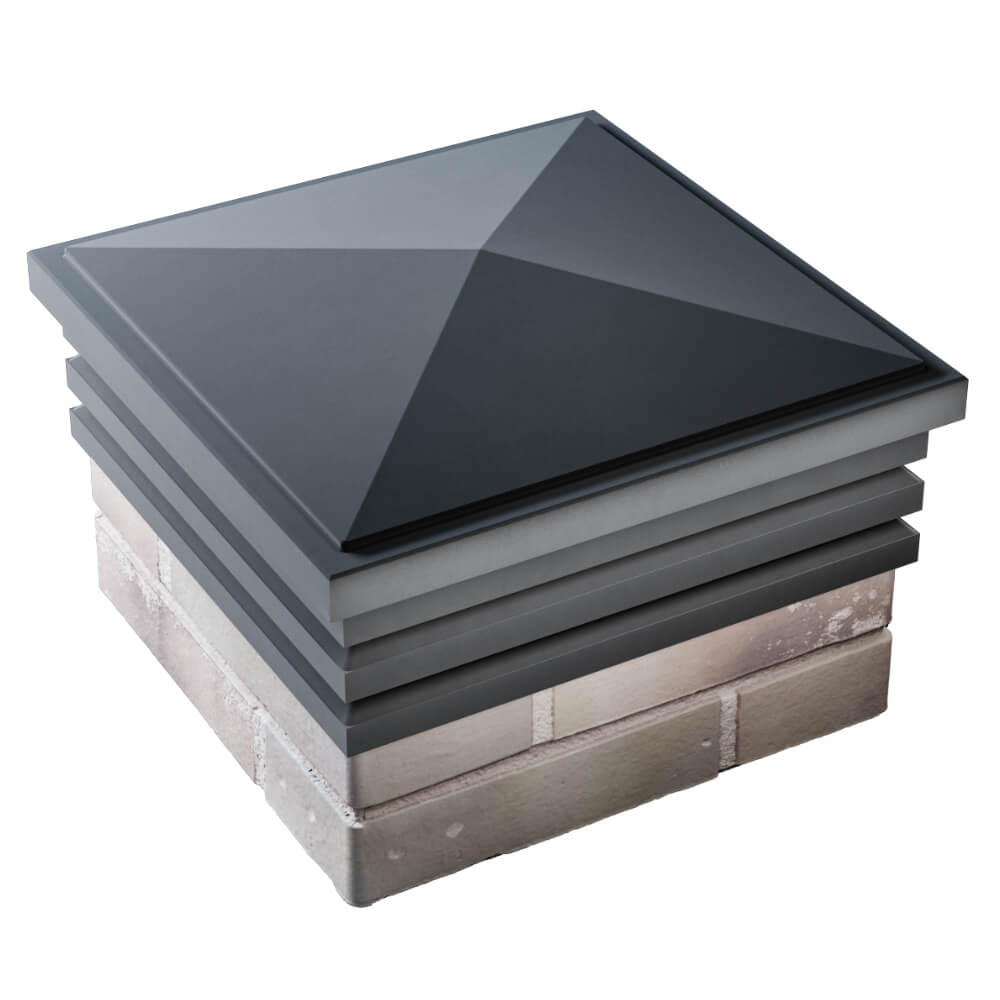 Колпак Zking Бона ХайТек Серый на столб 1.5х1.5 кирпича (385х385мм) в Твери фото