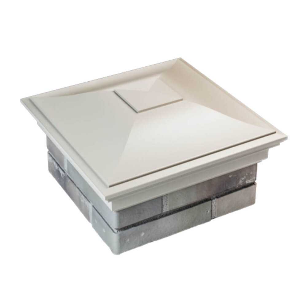 Колпак Zking Монблан Бежевый на столб 1.5х1.5 еврокирпича 0.7НФ (355х355мм) в Твери фото