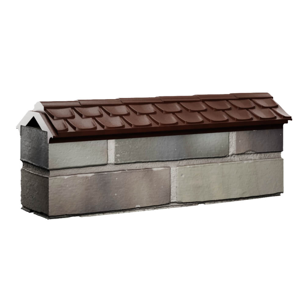 Парапет Zking Эльбрус Коричневый с посадкой на 0.5 кирпича (130мм) Тверь фото