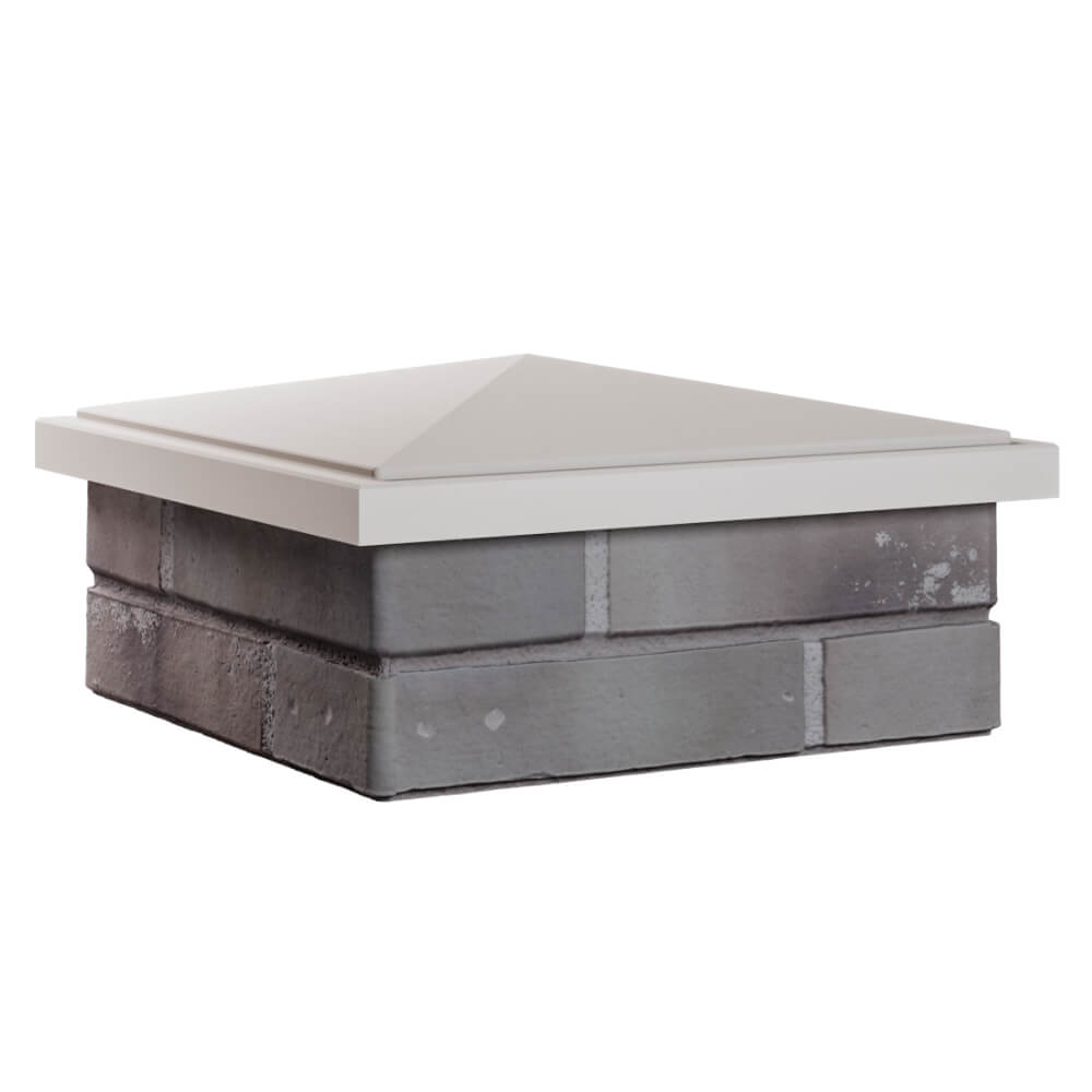 Колпак Zking БонаМоно Бежевый на столб 1.5х1.5 кирпича (385х385, 400х400мм) в Твери фото