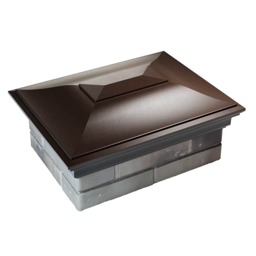 Колпак Zking Монблан Коричневый на столб 2х1.5 кирпича (515х385мм) Тверь фото