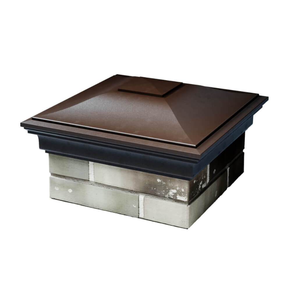 Колпак Zking Монблан Коричневый на столб 1.5х1.5 еврокирпича 0.7НФ (355х355мм) в Твери фото