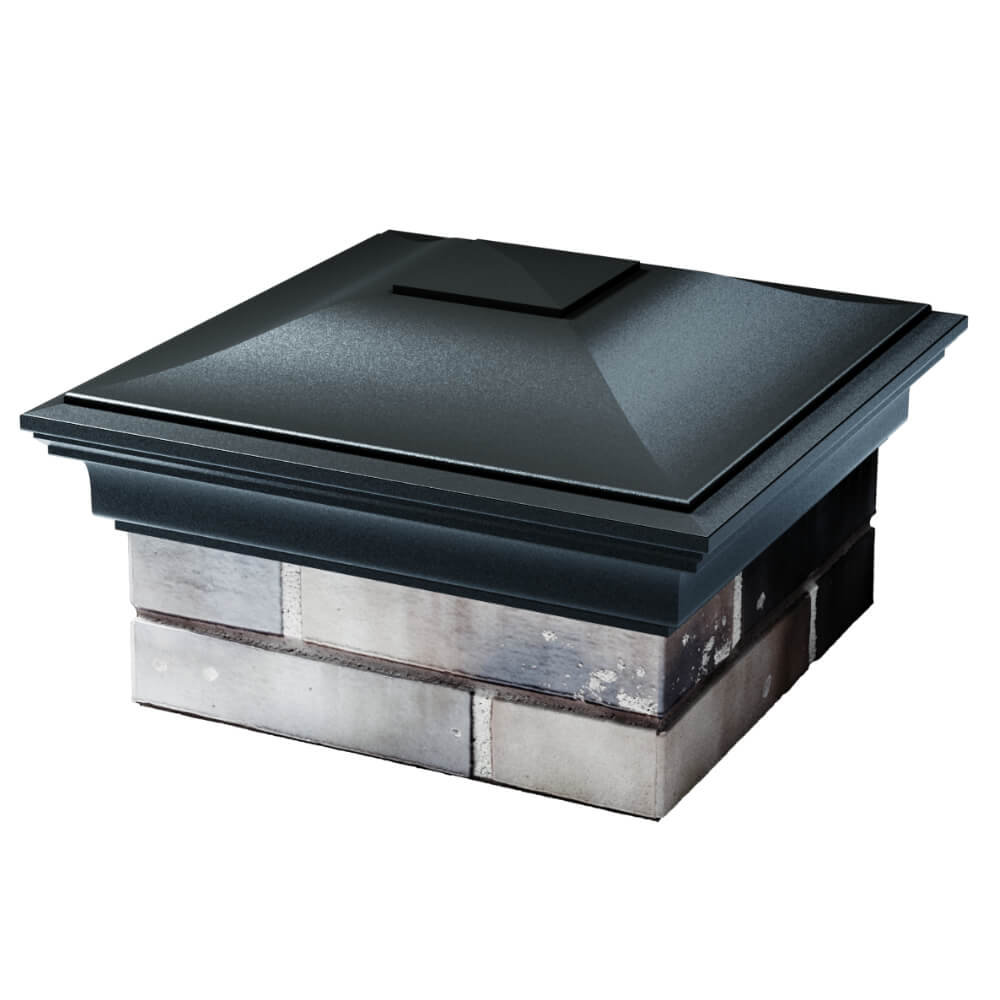 Колпак Zking Монблан Черный на столб 1.5х1.5 кирпича (385х385мм) в Твери фото