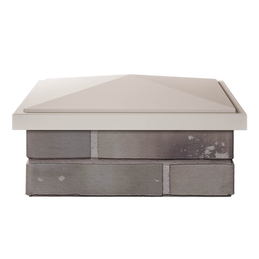 Колпак Zking БонаМоно Бежевый на столб 1.5х1.5 кирпича (385х385, 400х400мм) Тверь фото