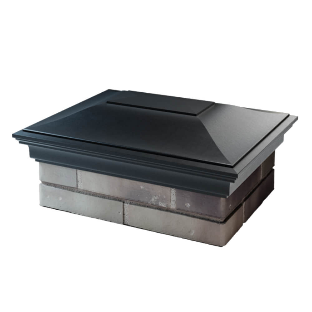 Колпак Zking Монблан Черный на столб 2х1.5 кирпича (515х385мм) в Твери фото