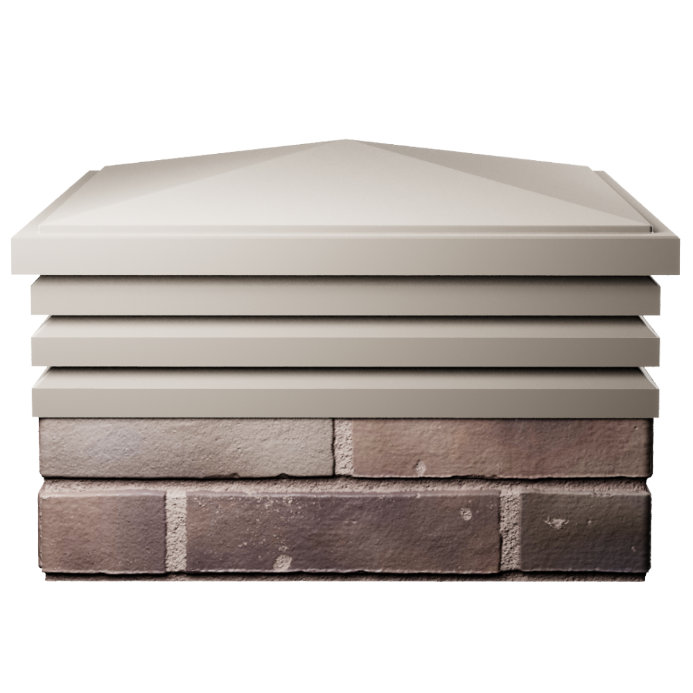 Колпак Zking Бона ХайТек Бежевый на столб 2х2 кирпича (513х513мм) Тверь фото