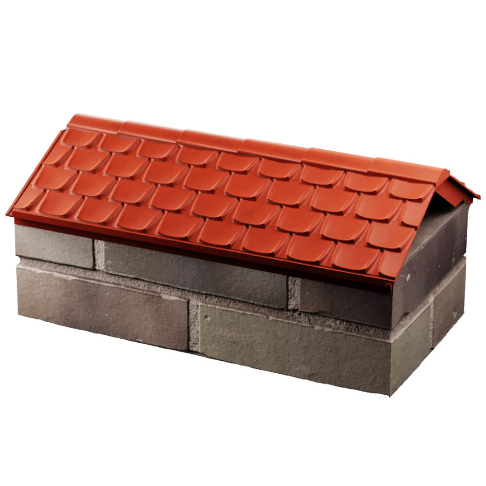 Парапет Zking Эльбрус Красный с посадкой на 1 кирпич (255мм) в Твери фото