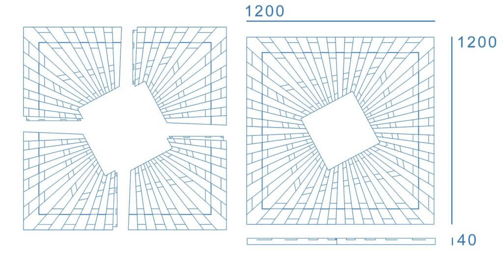 Приствольная решетка для дерева ZKING ATMOSPHERE 1.2х1.2м Серая в Твери фото