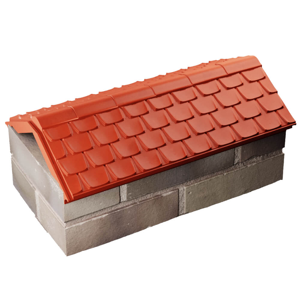 Парапет Zking Эльбрус Красный с посадкой на 1 кирпич (255мм) в Твери фото