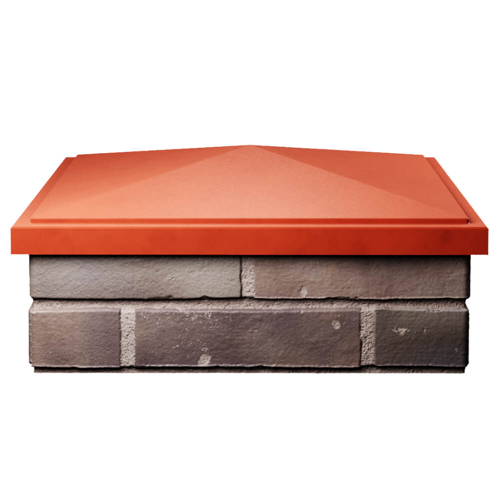 Колпак Zking БонаМоно Красный на столб 2х2 кирпича (515х515, 530х530мм) Тверь фото