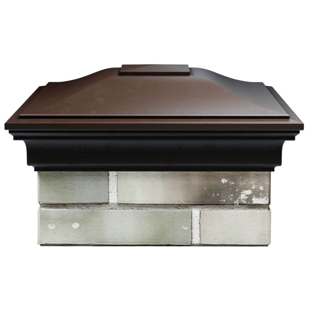 Колпак Zking Монблан Коричневый на столб 1.5х1.5 кирпича (385х385мм) Тверь фото