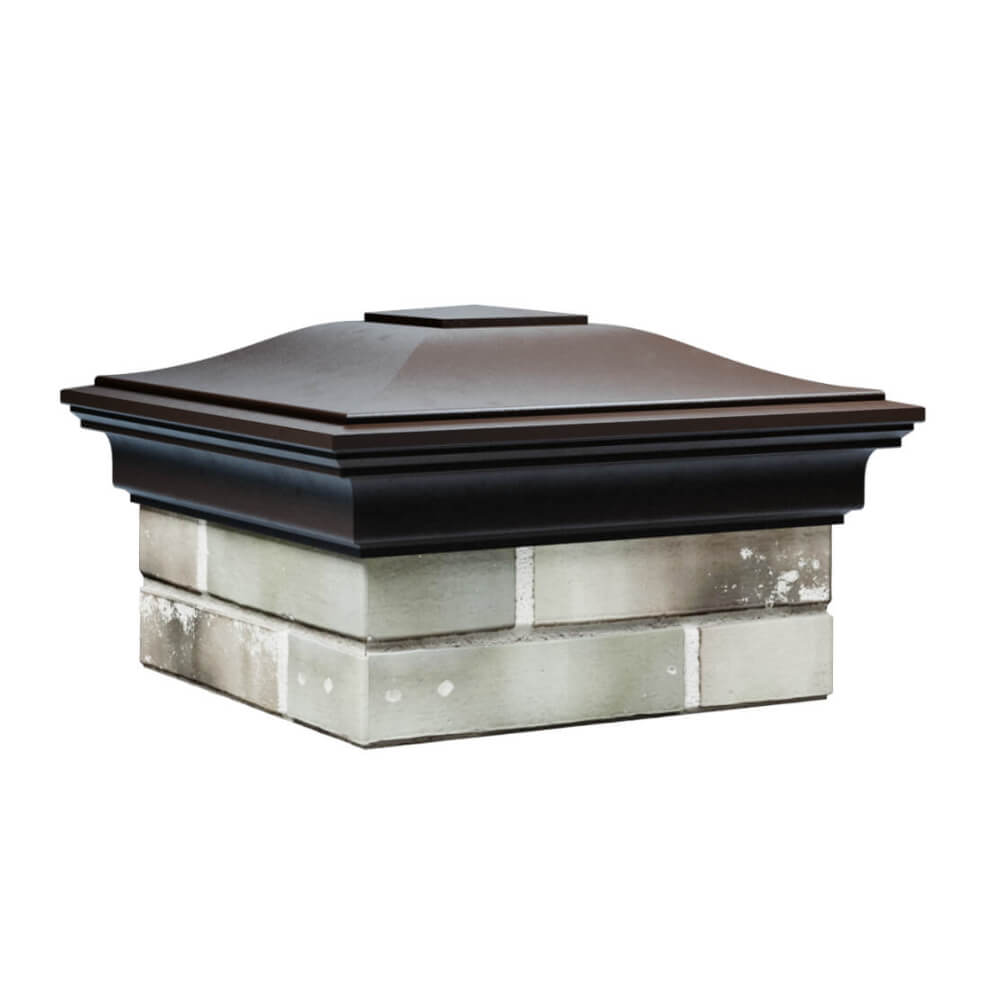 Колпак Zking Монблан Коричневый на столб 1.5х1.5 еврокирпича 0.7НФ (355х355мм) в Твери фото