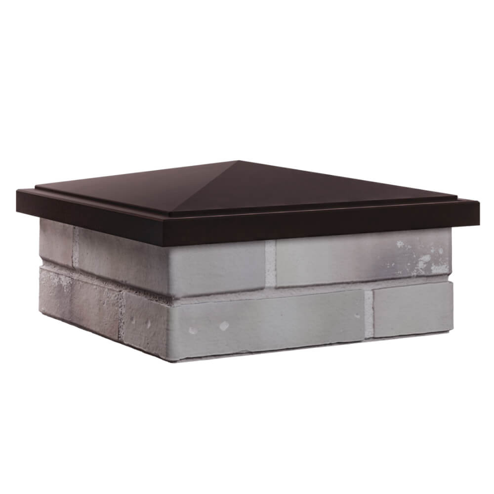 Колпак Zking БонаМоно Коричневый на столб 1.5х1.5 кирпича (385х385, 400х400мм) в Твери фото