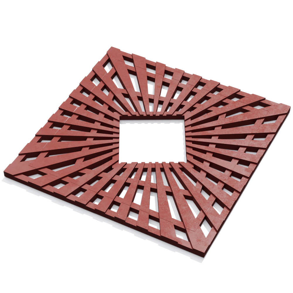 Приствольная решетка для дерева ZKING ATMOSPHERE 1.2х1.2м Красная в Твери фото