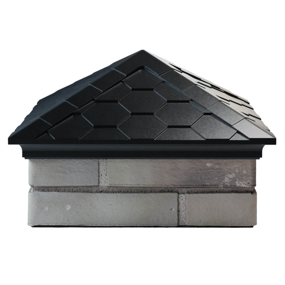 Колпак Zking Эверест Черный на столб 1.5х1.5 кирпича (390х390мм) Тверь фото