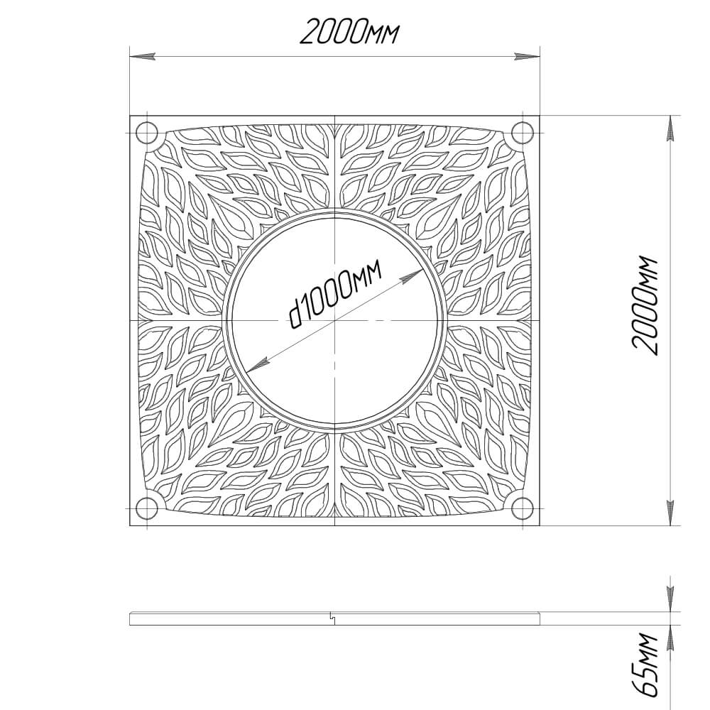 Приствольная решетка для дерева ZKING CRUST 2х2м Черная в Твери фото