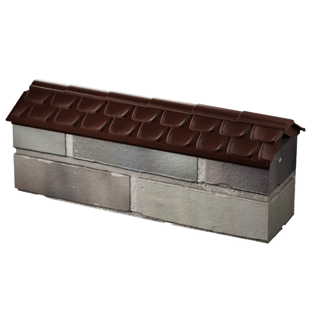 Парапет Zking Эльбрус Коричневый с посадкой на 0.5 кирпича (130мм) в Твери фото
