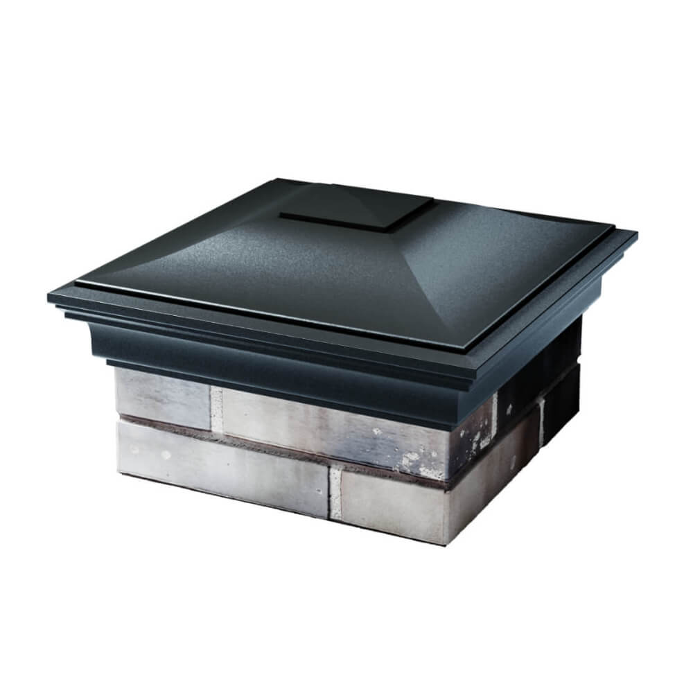 Колпак Zking Монблан Черный на столб 1.5х1.5 еврокирпича 0.7НФ (355х355мм) в Твери фото