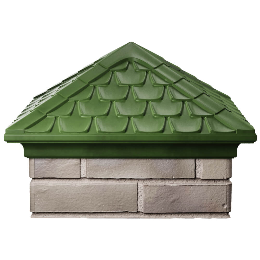 Колпак Zking Эльбрус Зеленый на столб 1.5х1.5 кирпича (385х385мм) Тверь фото