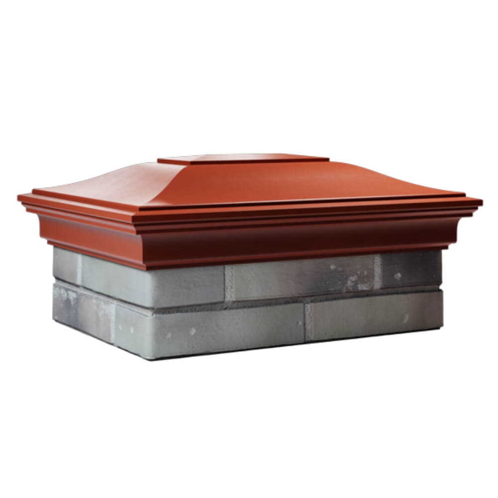 Колпак Zking Монблан Красный на столб 2х1.5 кирпича (515х385мм) в Твери фото