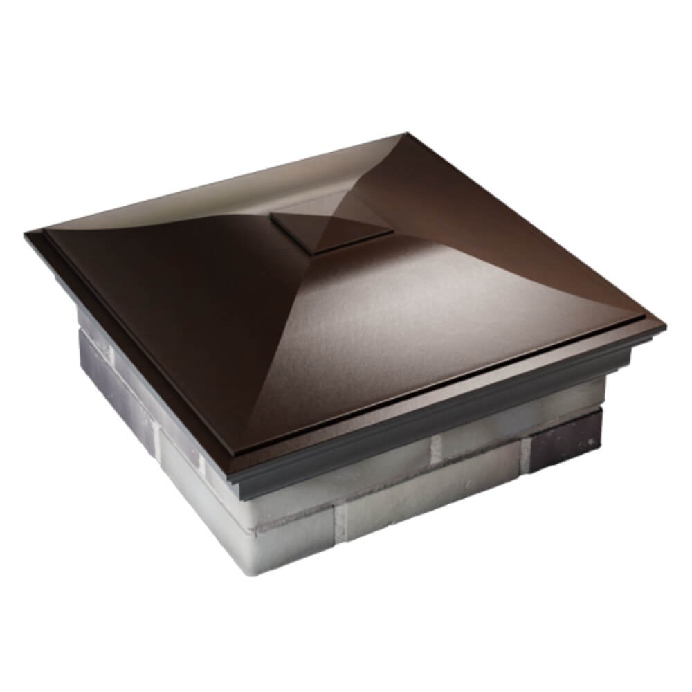 Колпак Zking Монблан Коричневый на столб 2х2 кирпича (515х515мм) Тверь фото